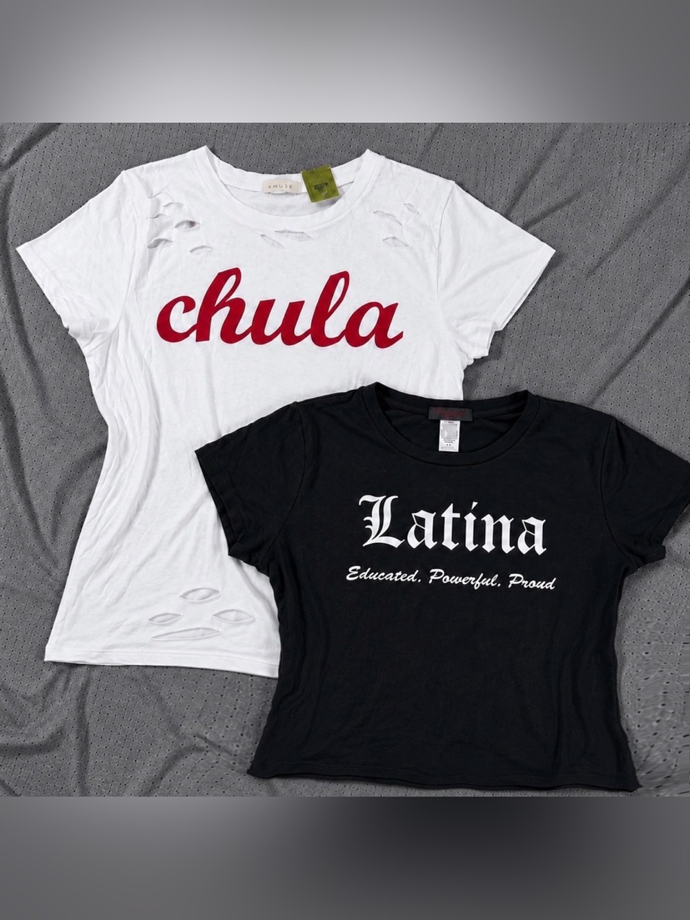 2 XL Latina + Chula tees